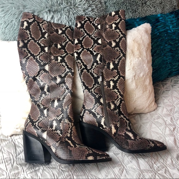 Vince Camuto Shoes - Vince Camuto python print western boots